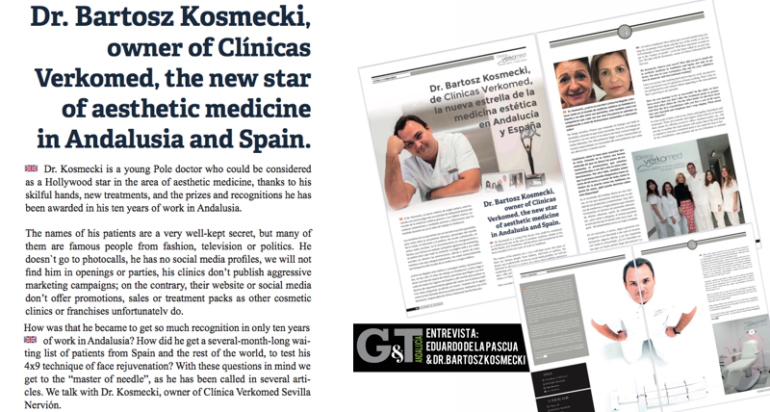 Dr. Bartosz Kosmecki, owner of Clínicas  Verkomed, the new star of aesthetic medicine in Andalusia and Spain. Entrevista de Eduardo de la Pascua al Dr. Kosmecki Revista T&G