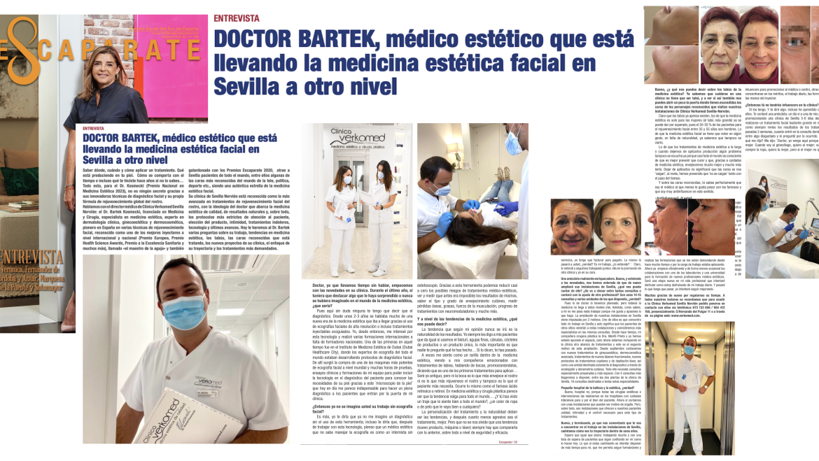 ENTREVISTA: DOCTOR BARTEK, MÉDICO ESTÉTICO QUE ESTÁ LLEVANDO LA MEDICINA ESTÉTICA FACIAL EN SEVILLA A OTRO NIVEL